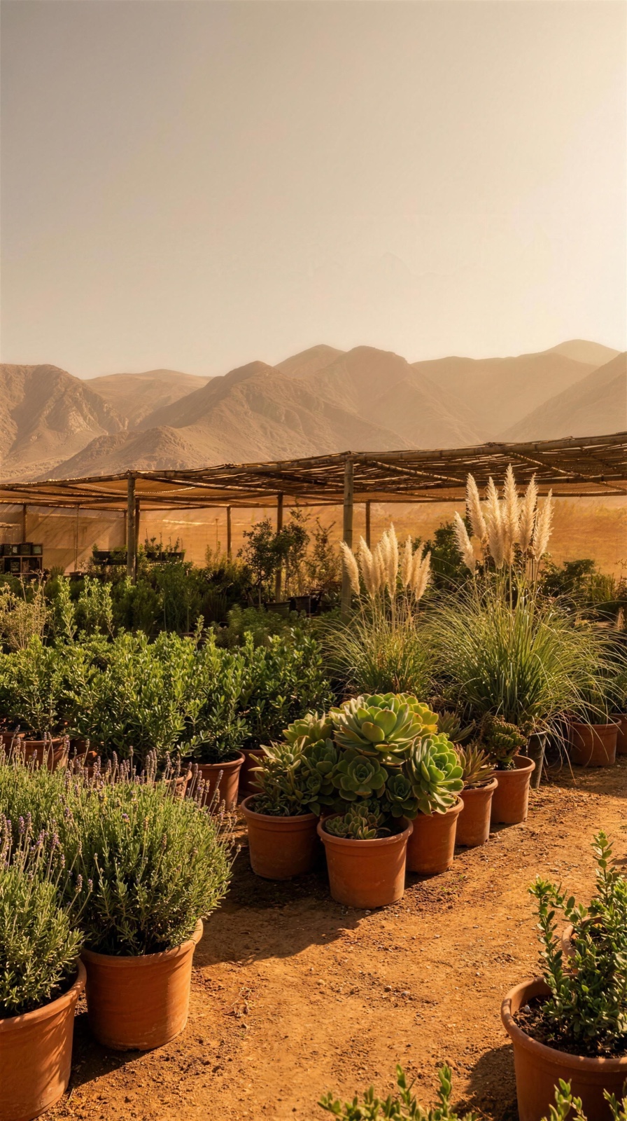 Vivero en el desierto de Atacama